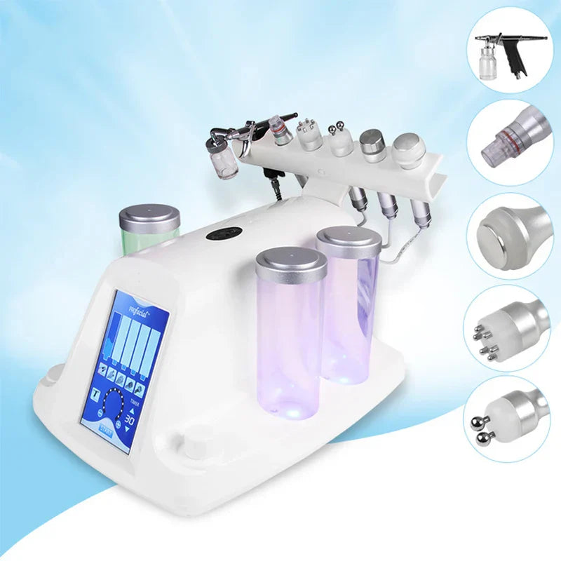 Six-headed small bubble beauty instrument Ultra-fine bubble skin