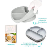 Baby Feeding Set Silicone Suction Bowls Divided Plates