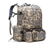55L 4-in-1 Tactical Molle Backpack for Hiking & Camping