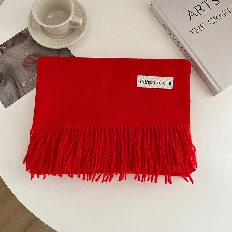 Luxury Brand Wool Scarf For Women Men Solid