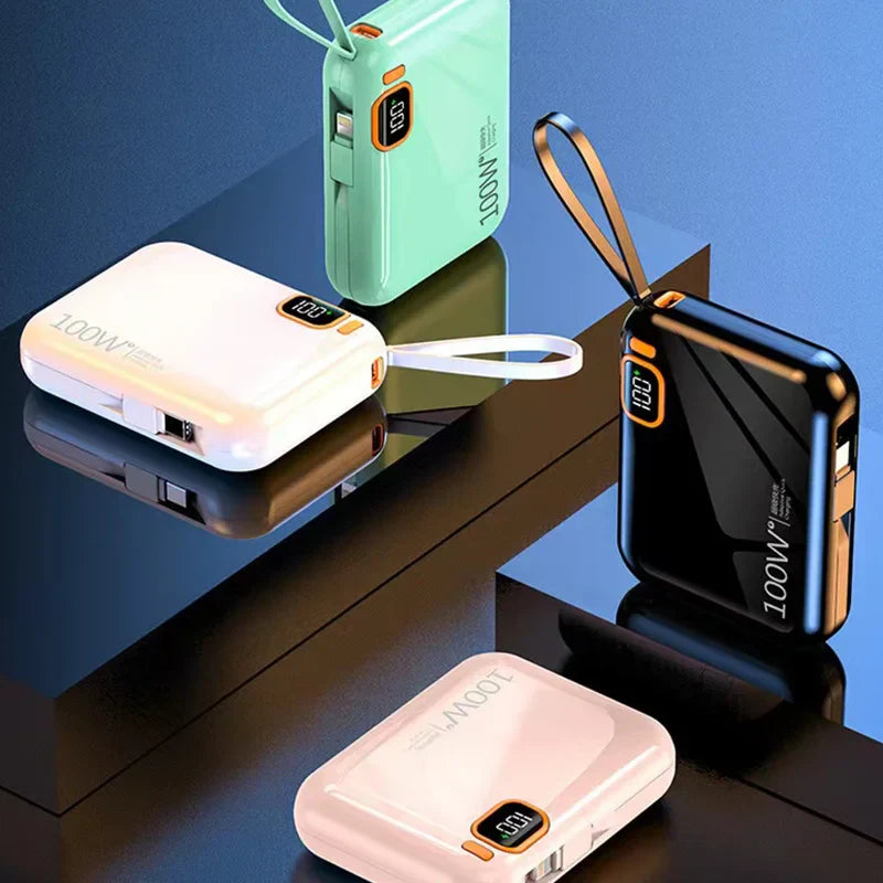 30000mah Portable Power Bank PD100W Detachable USB to