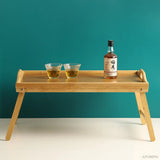 Portable Natural Bamboo Bed Tray Breakfast Laptop Desk