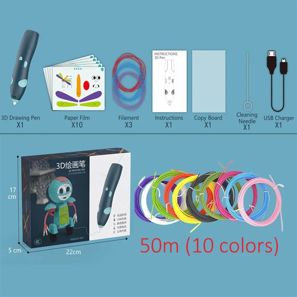 Wireless 3D Doodle Pen for Kids - Low