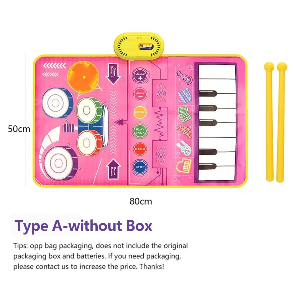 2 In 1 Piano Mat for Kids Piano