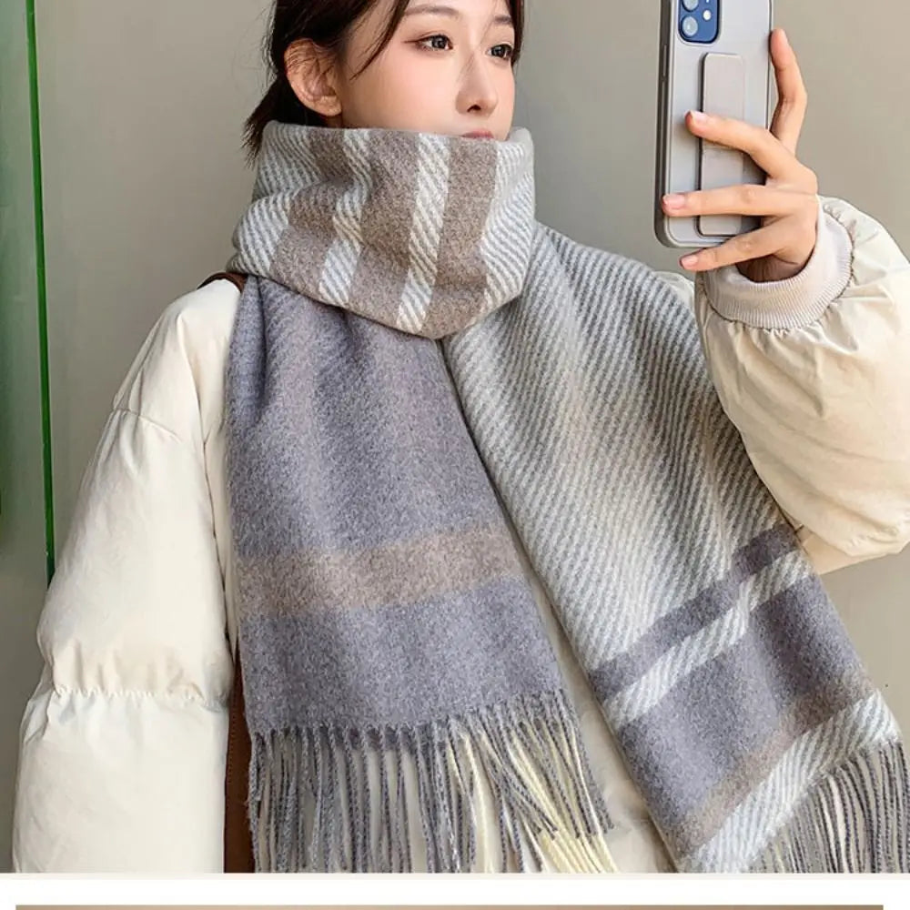 2023 Plaid Wrap Scarve New Vintage Versatile Foulard