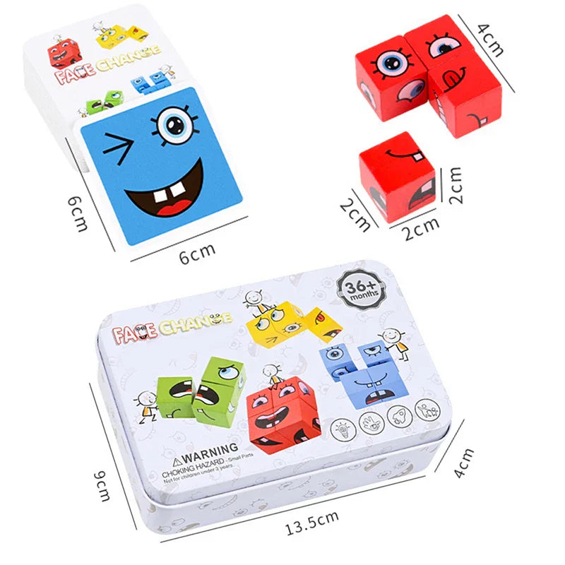 Face Changing Building Blocks Iron box Set Face