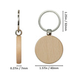 100 Pieces Round Wood Keychain Blanks Diy Wooden