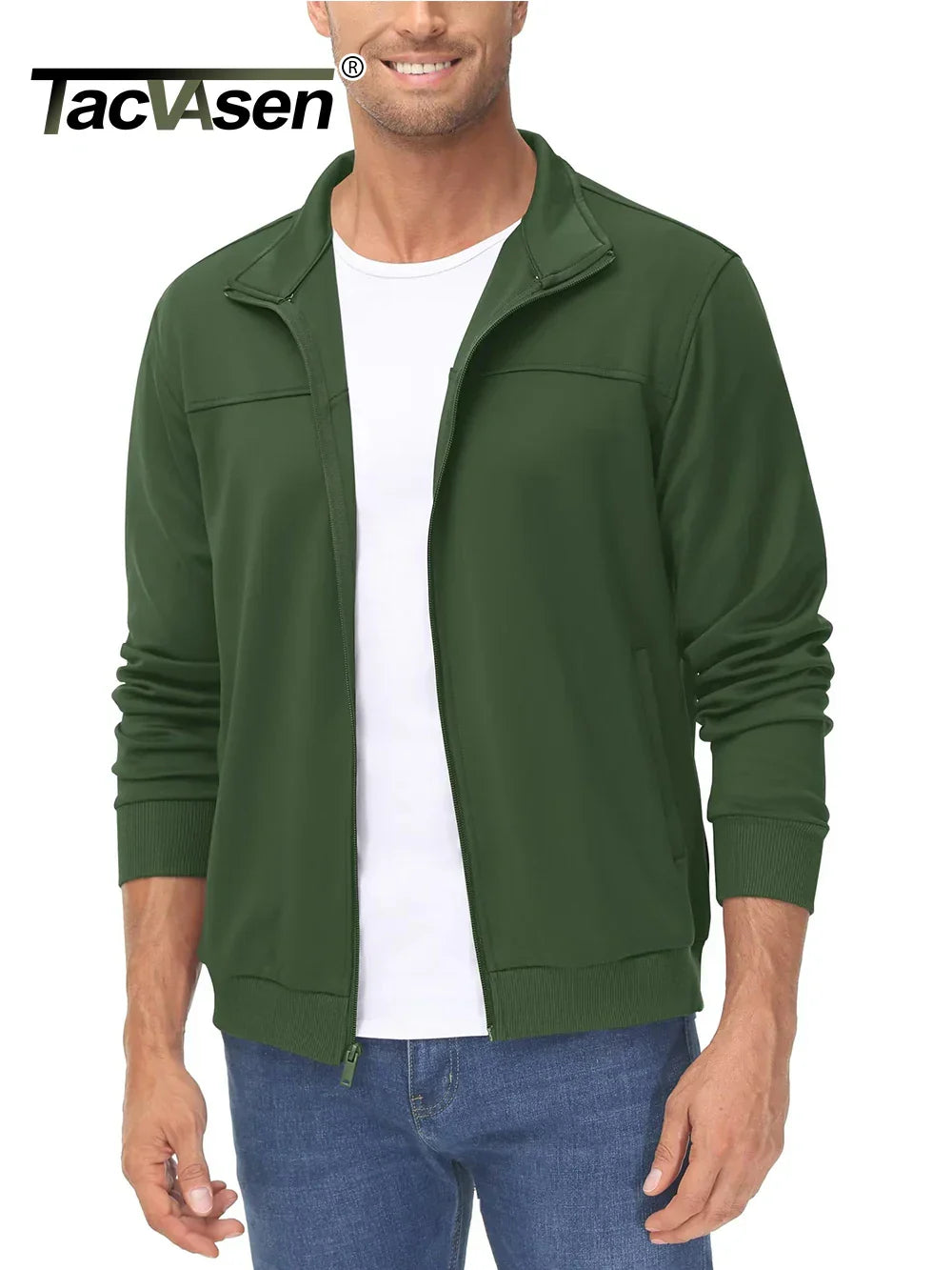 TACVASEN Full Zip UP Track Jackets Mens Lightweight