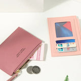 Ultra-Thin PU Leather Zipper Wallet – Unisex Card & Cash Holder