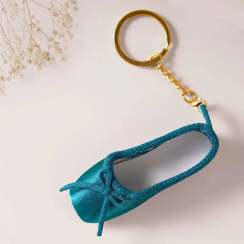 Handmade Mini Ballet Shoe Ballet Keychain Gift Satin
