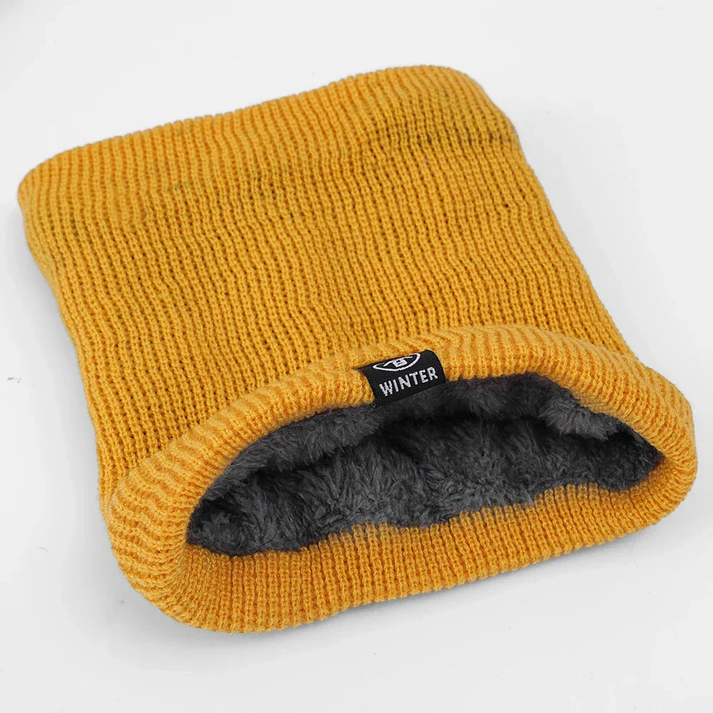 Solid Winter Plush Muffler Woolen Knitting for Women