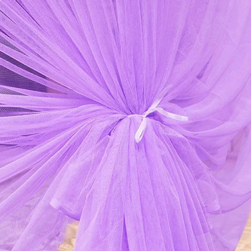 Embroidery Lace Pleated Mosquito Net for Bed Square