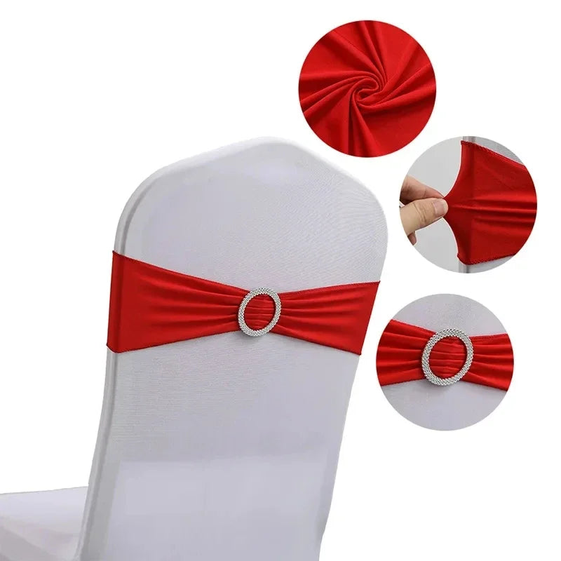 20 Pieces Polyester Spandex Chair Sashes Bands Stretch