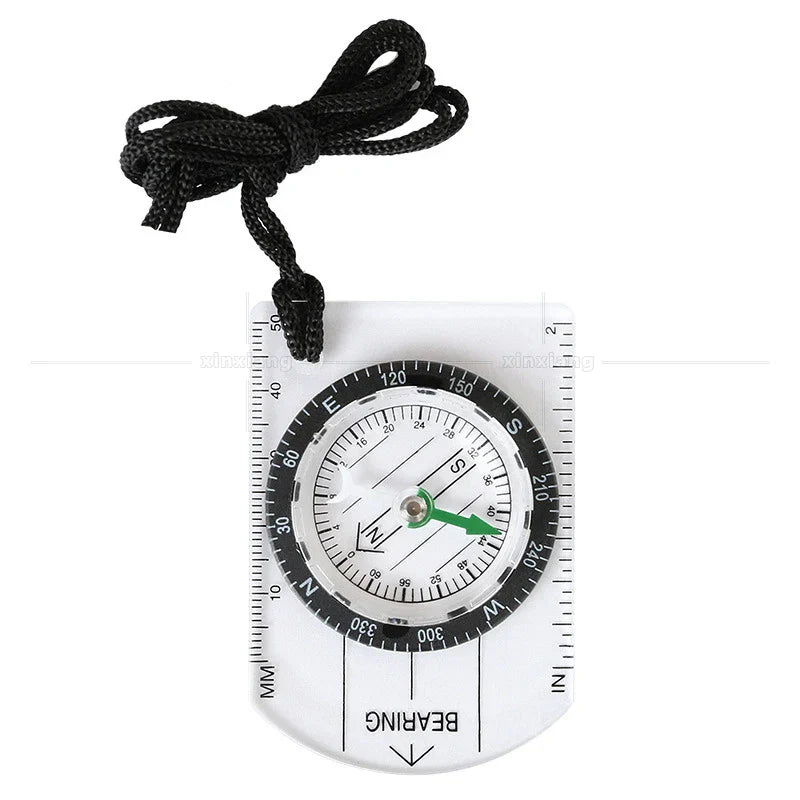 Outdoor Camping Hiking Transparent Plastic Compass Compass Proportional