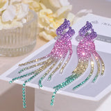 2022 New Sparkling Full Rhinestone Long Tassel Dangle