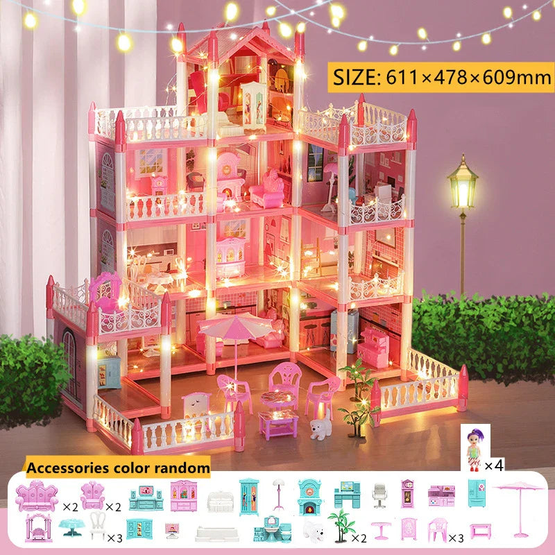 3d Assembly Diy Doll House Miniature Model Doll