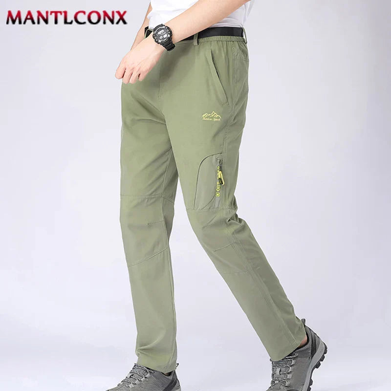 XL-5XL Lightweight Hiking Camping Trousers Men Thin Summer