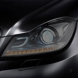 2 Pcs Car Headlight Protective Film Transparent Black