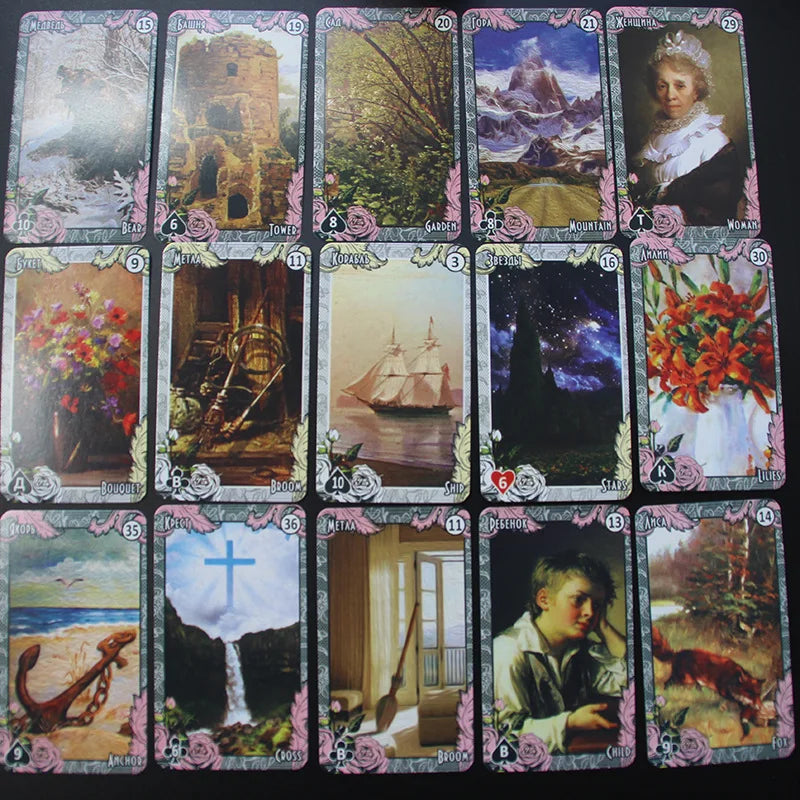 NEW Lenormand Russian Version Oracle Tarot Cards Board