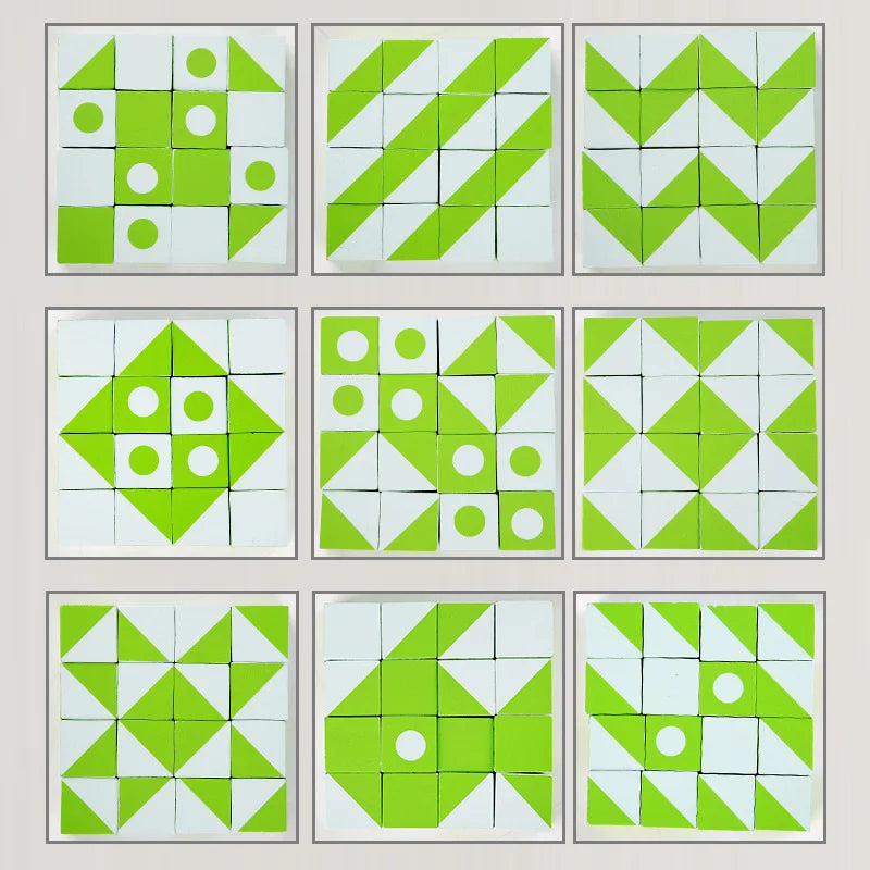 New 3D Montessori Geometry Puzzles Building Block Face