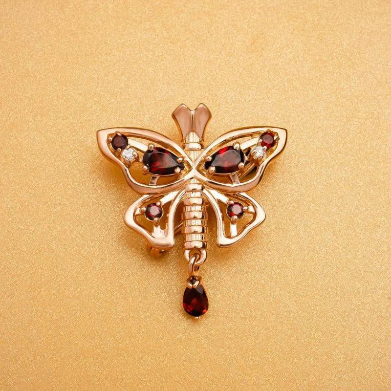 Thyroid Gland Butterfly Brooch Zircon Enamel Pin Endocrinology