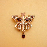 Thyroid Gland Butterfly Brooch Zircon Enamel Pin Endocrinology