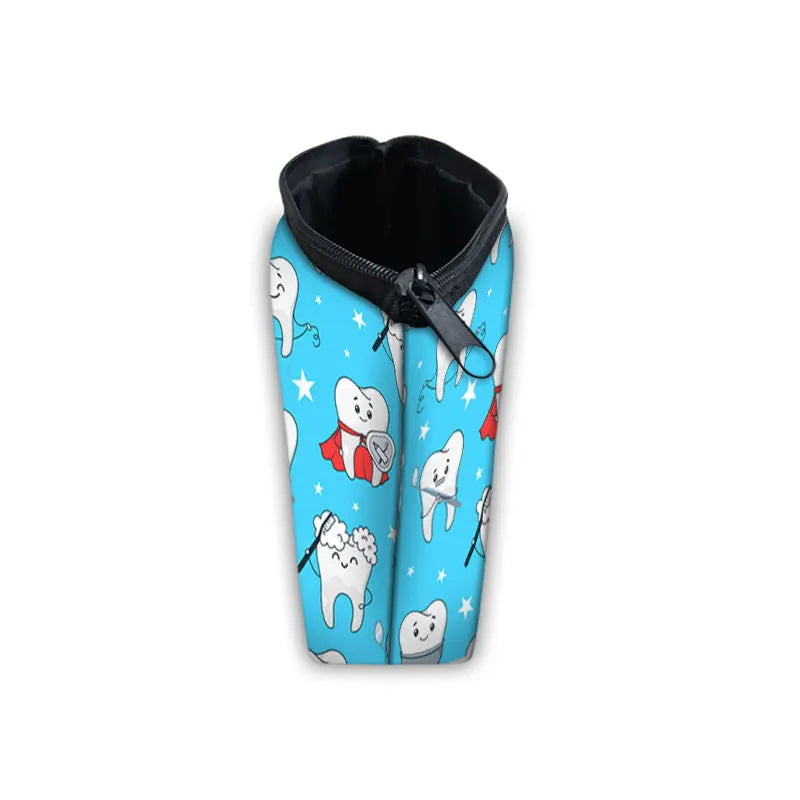 Cartoon Teeth and Tooth Fairy Print Cosmetic Case