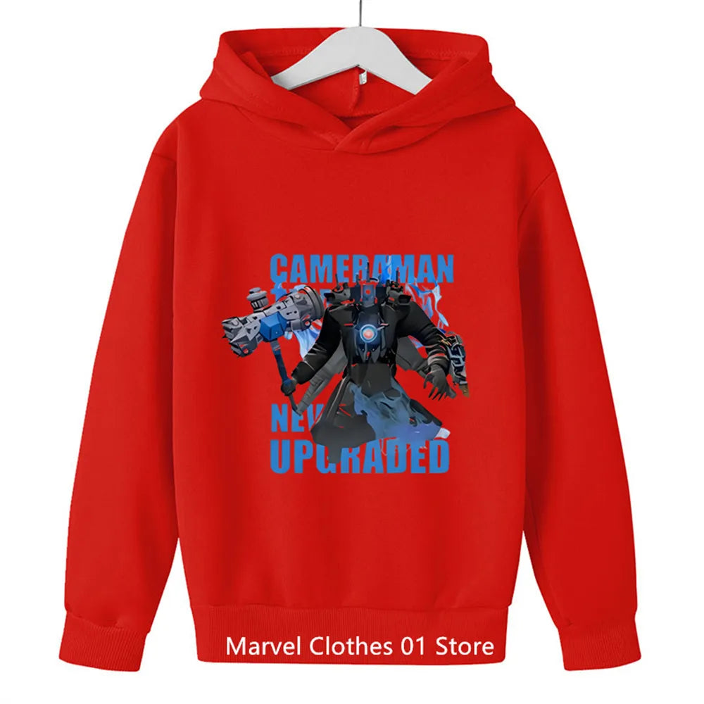 Kids Game Skibidi Toilet Hoodie Boys Game SpeakerMan