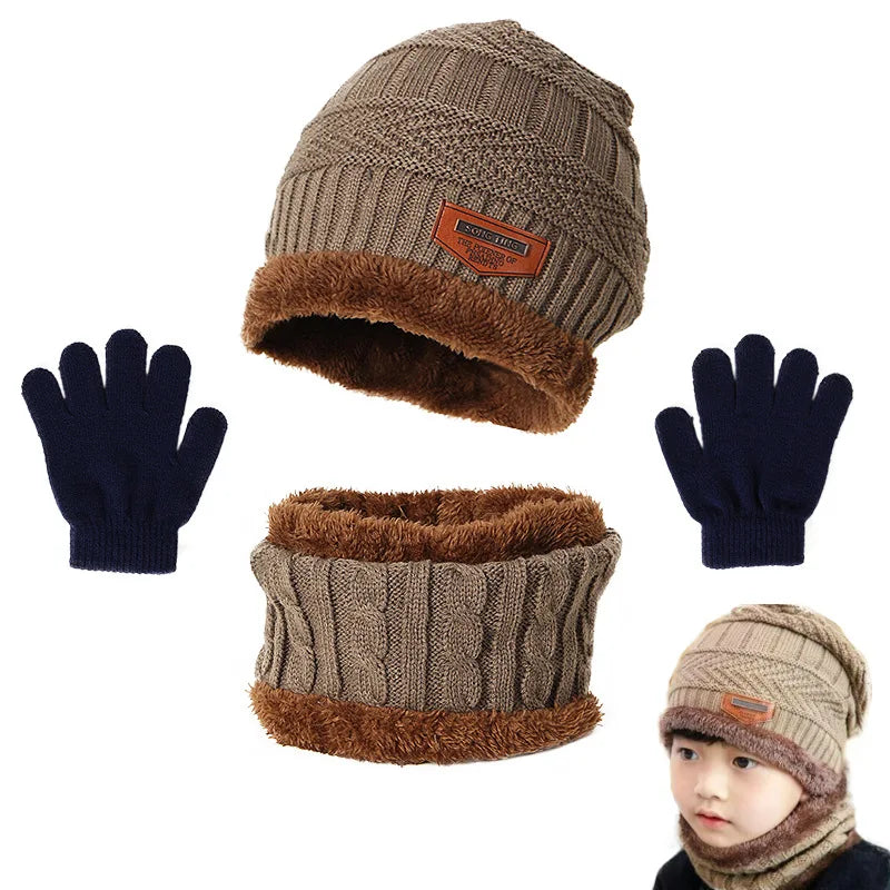 2023 New Winter Hat Scarf and Gloves Set