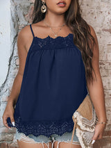 Finjani Women Camis Top Plus Size Royal Blue