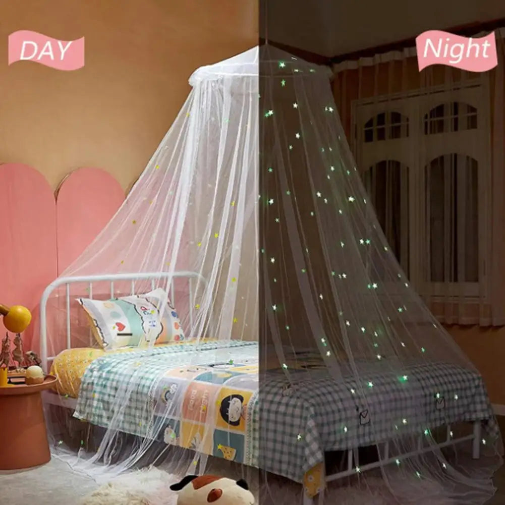 1 Set Convenient Bed Canopy Polyester Bedcover Curtain