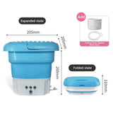 Folding Portable Washing Machine With Dryer Bucket for