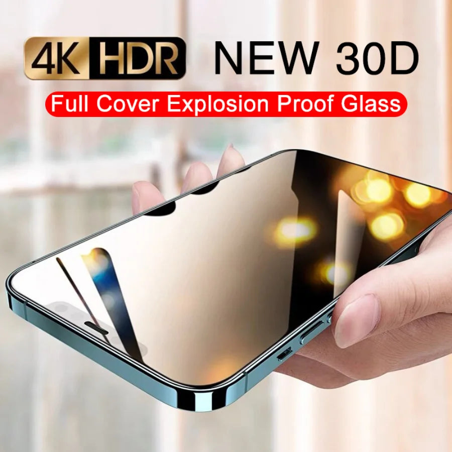 3pcs 9D Full Cover Protective Glass For iPhone