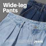 INFLATION Blue Retro Washed Denim Pants Male Classic