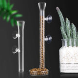 Aquarium Feeding Tube Dish Clear Glass Fish Tank