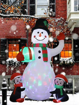 Christmas Inflatable Decoration Toy Snowman Built-in LED Lights