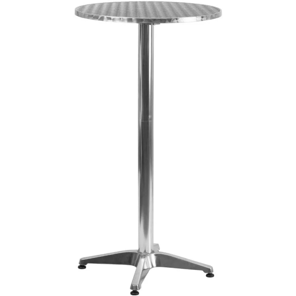 Furniture Mellie 23.25" Round Aluminum Indoor-Outdoor Bar Height