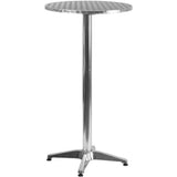 Furniture Mellie 23.25" Round Aluminum Indoor-Outdoor Bar Height