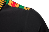 African Kente Print Shirt Short Sleeves Summer Men's