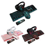 4Pcs/Set K59 Mechanical Wired USB Keyboard Illuminated Gaming