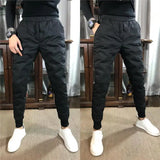 2022 New Men Shiny Winter Down Pant Thick