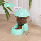 1.8L/500g Cat Automatic Feeder Mushroom Shape Water Bottle