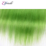 Elfriede #Light Green Straight Colored Hair Bundles with