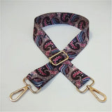 Fashion Bag Strap Adjustable Nylon Flowers Embroidered Colored