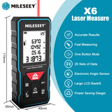 MILESEEY X6 Laser tape measure 40M 60M 80M
