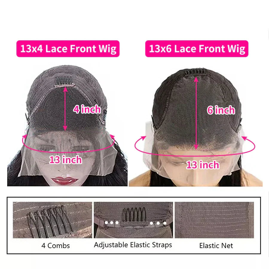 Straight Lace Front Wigs 13x6 HD Transparent Lace