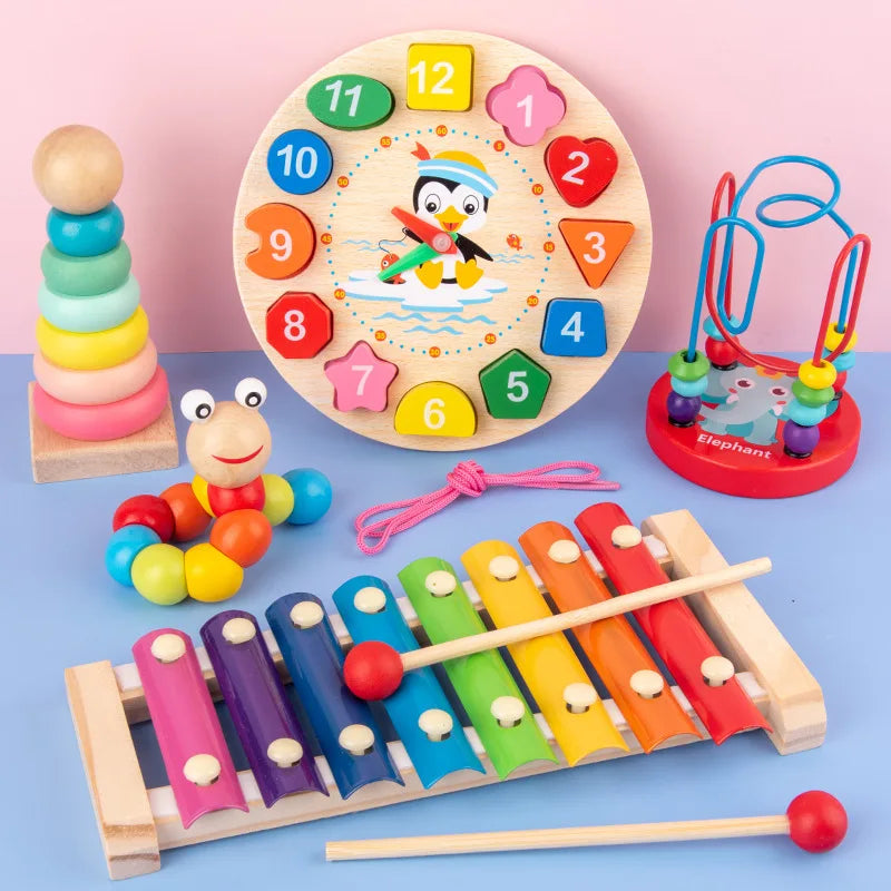 Montessori Wooden Toys Baby Educational Toy Childhood Learning
