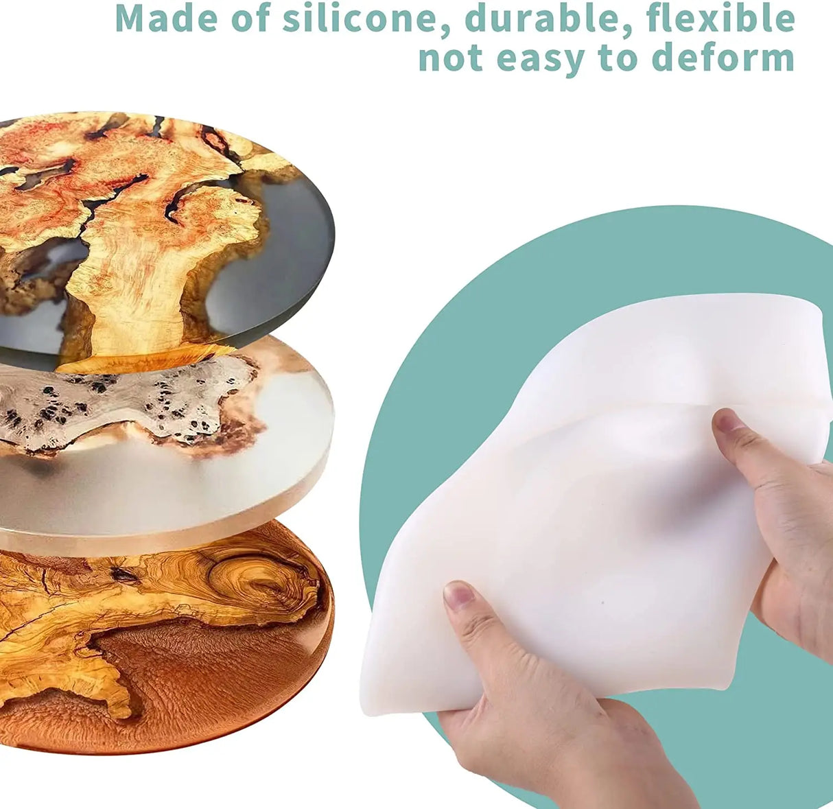 Resin Table Mold 14 Inch Round Silicone Epoxy