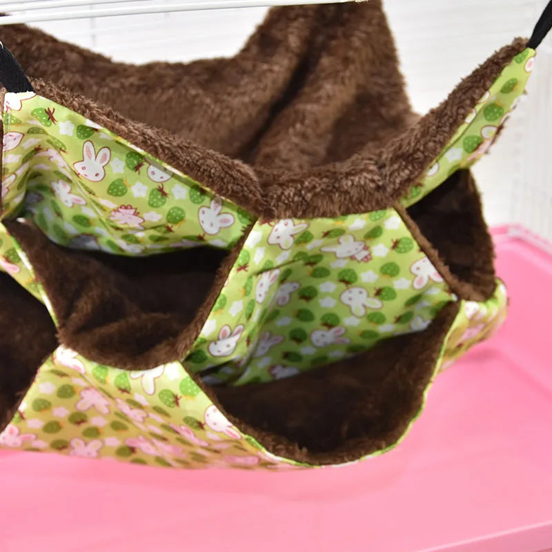 Winter Hammock Three-layer thickened plush warm small pet