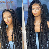 Synthetic Full Lace Cornrow Box Braids Wig 40